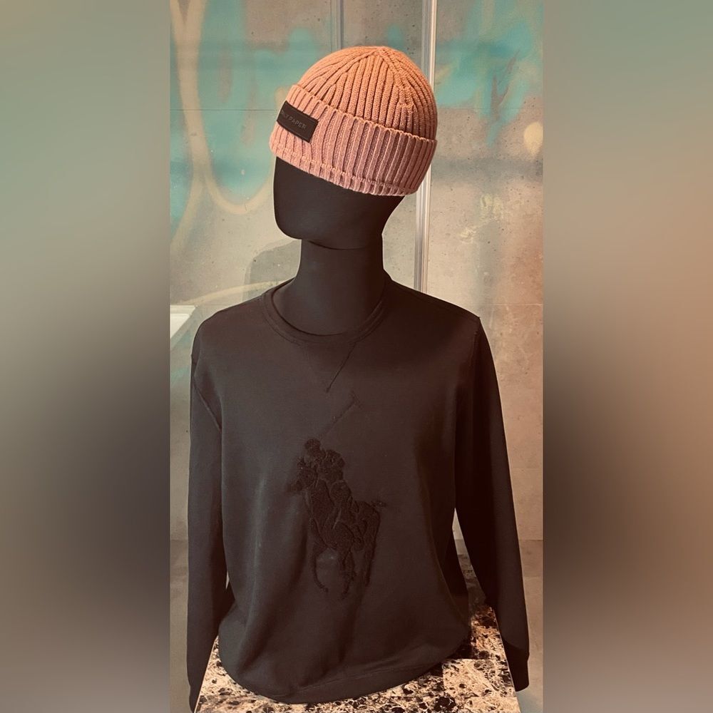 Polo Ralph Lauren Sweatshirt - L - Black - Pullover Sweatshirt - Winter Sweater